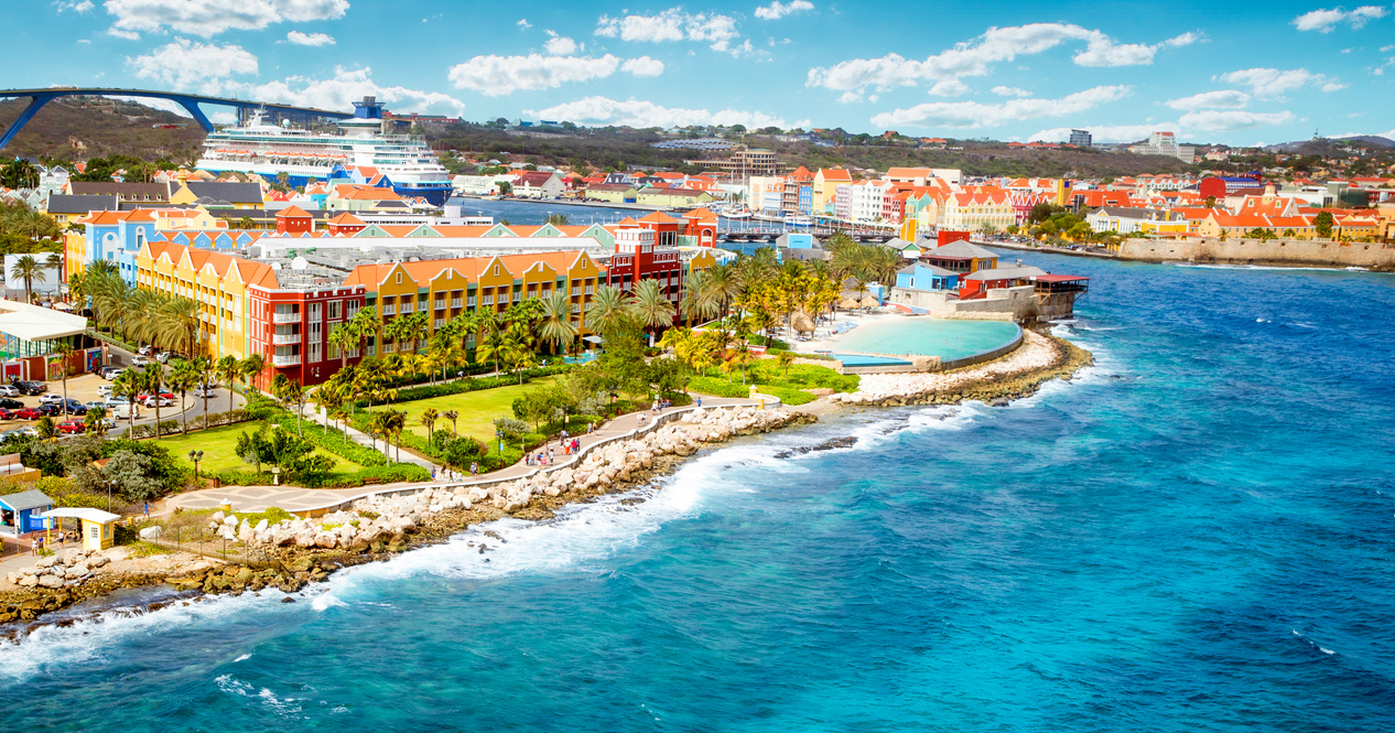 Aerial Panorama of Willemstad Town 